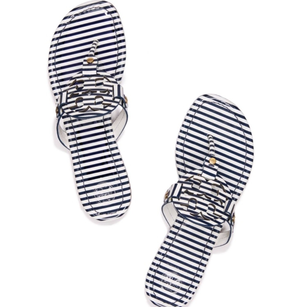 Tory Burch Striped Miller Sandal 7.5